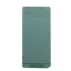 Amano AMA-118500 Program Report Cards for MJR-7000, MJR-7000EZ and MJR-8000N employee time clocks