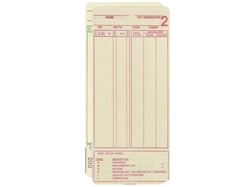 Amano MJR-8000 Time Cards numbered 0-249 (1000 pk)