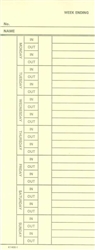 Compumatic K-1400-2 Bi-Weekly Time Cards (1000 pk)