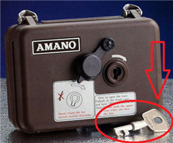 PR-334002 - Master Key for Amano PR-600 Watchman's Clock